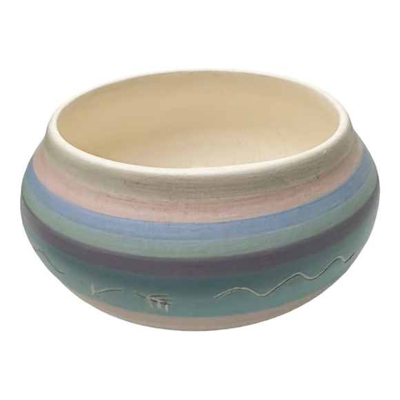 Southwestern Vintage Pottery Bowl Ceramic 4.25”x3” Trinket Jewelry Decor - Picture 4 of 11